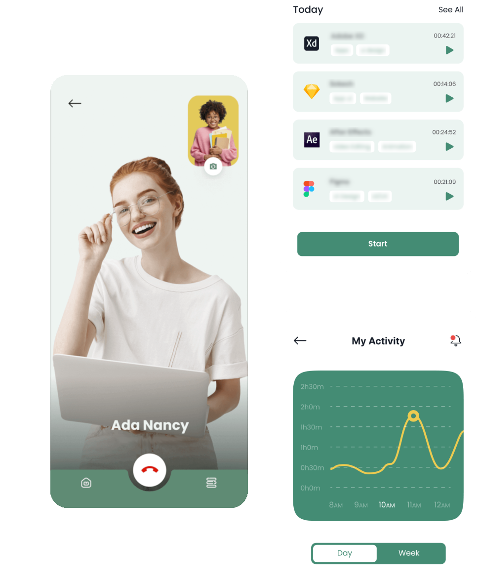 App screens